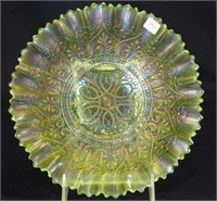 Hearts & Flowers PCE bowl w/ribbed back - lime