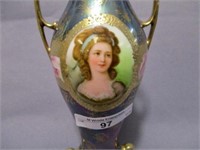 Royal Vienna Germany 7" tiffany vase w/ Potocka