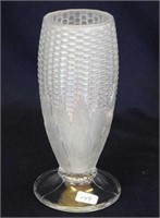 Corn vase w/plain base - white