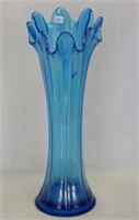 N's Thin Rib 14 1/2" midsize vase - sapphire