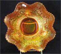 Little Fishes 10" ftd ruffled bowl - marigold