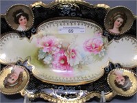 RS Prussia 13" medallion mold celery tray with