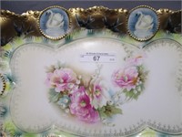 RS Prussia 11 x 7.5" medallion mold dresser tray