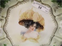 RS Prussia 7.75" Gibson Girl ruffled plate.