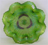 Sunflower spt ftd ruffled bowl - green