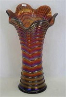 Ripple 13" funeral vase - amber