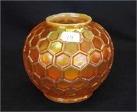 Honeycomb rose bowl - peach opal