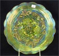 Rose Show 9" plate - lime green