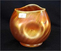 Pinched Swirl rose bowl or vase - peach opal