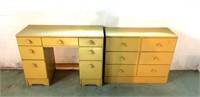 Lot, 36" 6 drawer chest and 42" knee hole desk