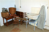 Large lot includes, baskets, chairs, projector, ch