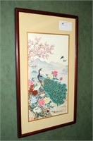 Oriental framed print, 30.5" x 17.5"