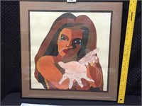 Framed Art African American Woman Drew