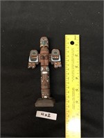 Wooden Native American Totem Pole Figure