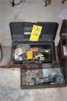 three tool boxes and contents