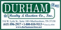 DURHAM REALTY & AUCTION DOES NOT SHIP ITEMS