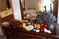 costume jewelry, jewelry boxes and misc.