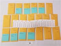 1966 Season APBA Baseball Card Set-25 Cards per Te