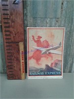 Railway express tin sign