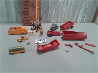 Rubber and metal toy parts