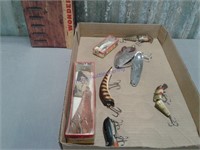 Assorted fishing lures--Krocodile, Lazy Ike,