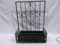 Green metal wall basket