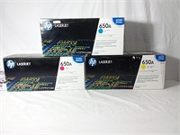 3 cartouches UP LaserJet 650A cartridges