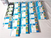Lot de 23 cartouches d'encre HP variés