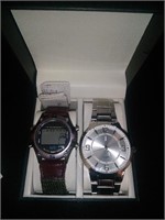 (2) Men's Watches - Digital & Quartz Metal