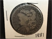 1881 S Morgan Silver Dollar 90% Silver Coin