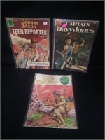 (3) 1954-1977 Vintage Comics: Crockett, Jones+++++