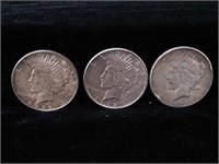 70(3) 1922 Peace Silver Dollars