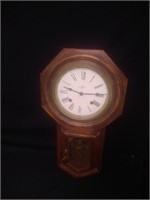 Vintage 1900's Schoolhouse Regulator A Wall Clock