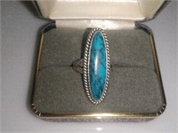 Sterling and Turquoise Ring Size 7.5