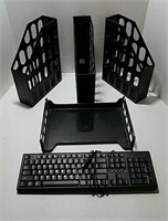 Office Organizers and Keyboard