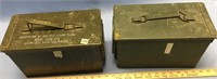Lot of 2 military ammo cans       (h 199)