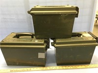 Lot of 3 plastic ammo cans        (j 111)