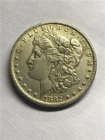 1882O MORGAN SILVER DOLLAR