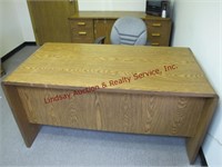 Wood desk w/ 4 drawers wood office table,