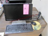 2 HP computers, samsung monitor, HP monitor,