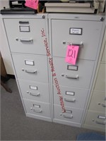 2- 4 drawer metal file cabinets