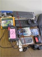 1 lot misc computer items: keyboards, power-