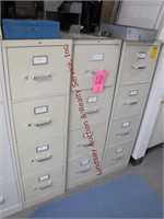3- 4 drawer metal file cabinets