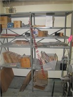 Metal shelving unit 73.5"x24" x84" WITH CONTENTS