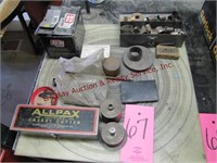Teflon cut board w/ approx gasket cutter & others
