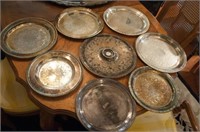 Silver Plate Trays, (8)