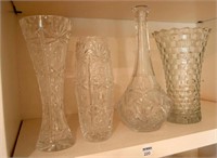 Cut Glass Vases and Decanter