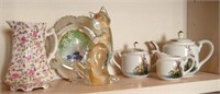 Assorted Items, Pitcher, Teacups & Glass