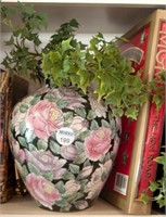 Urn, Oriental Hand decorated with flowers
