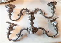 Candle Holder Tops, Silverplated